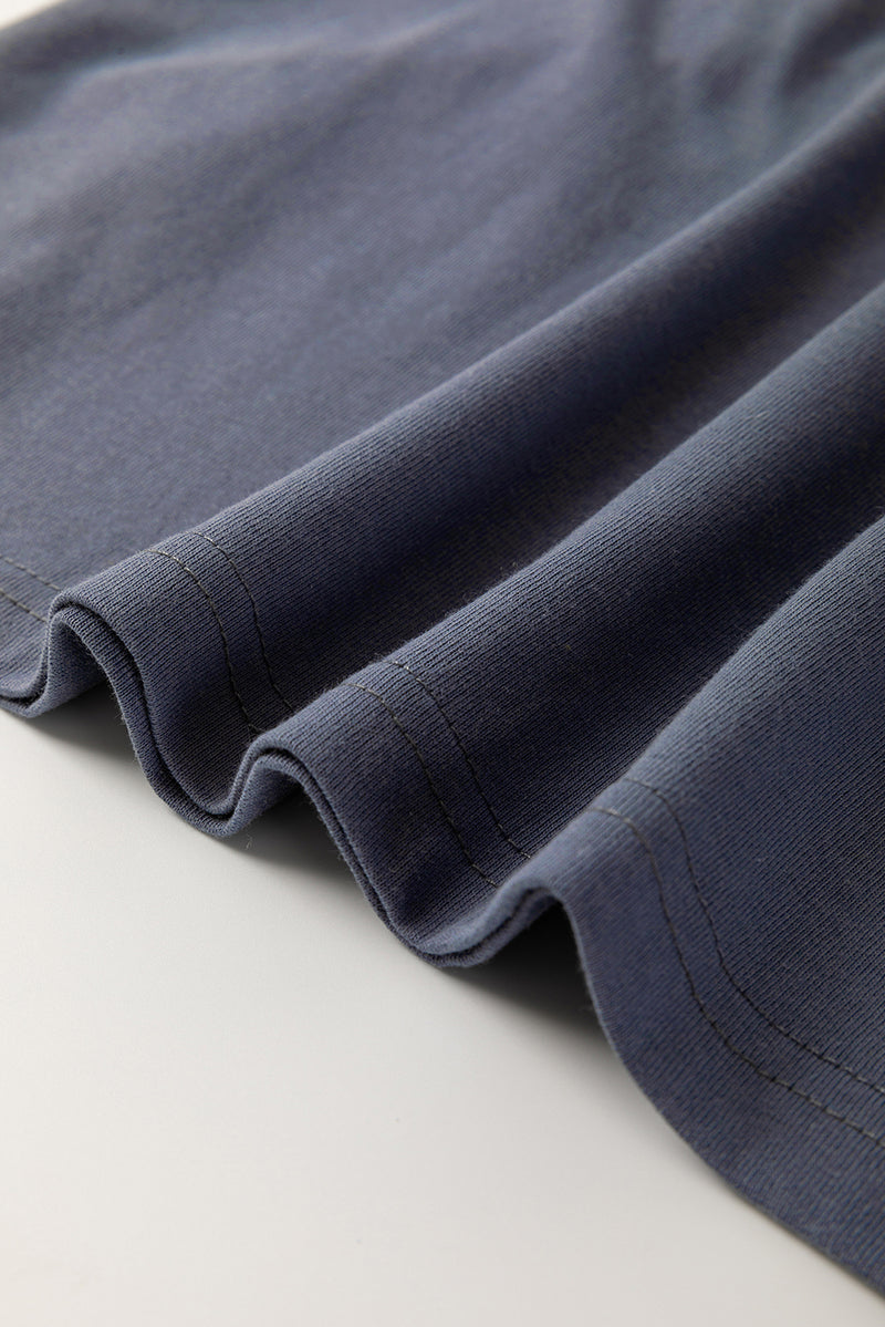 Leopard Colorblock Patchwork Long Sleeve Drop Shoulder Top