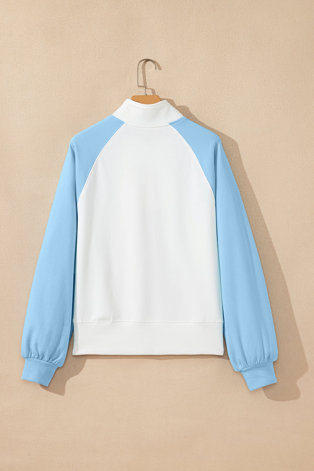 Colorblock Snap Buttons Pullover Sweatshirt