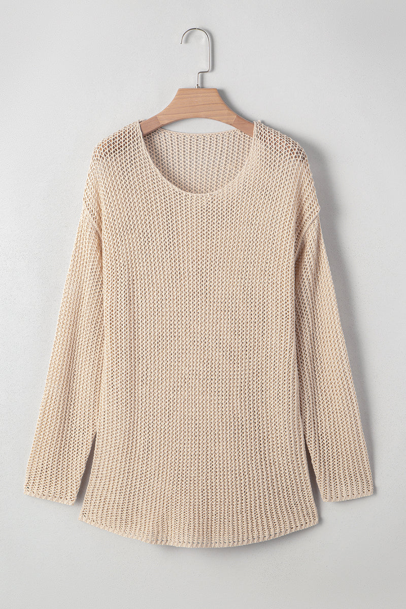 Crochet Hollow-out Jumper Top Sweater