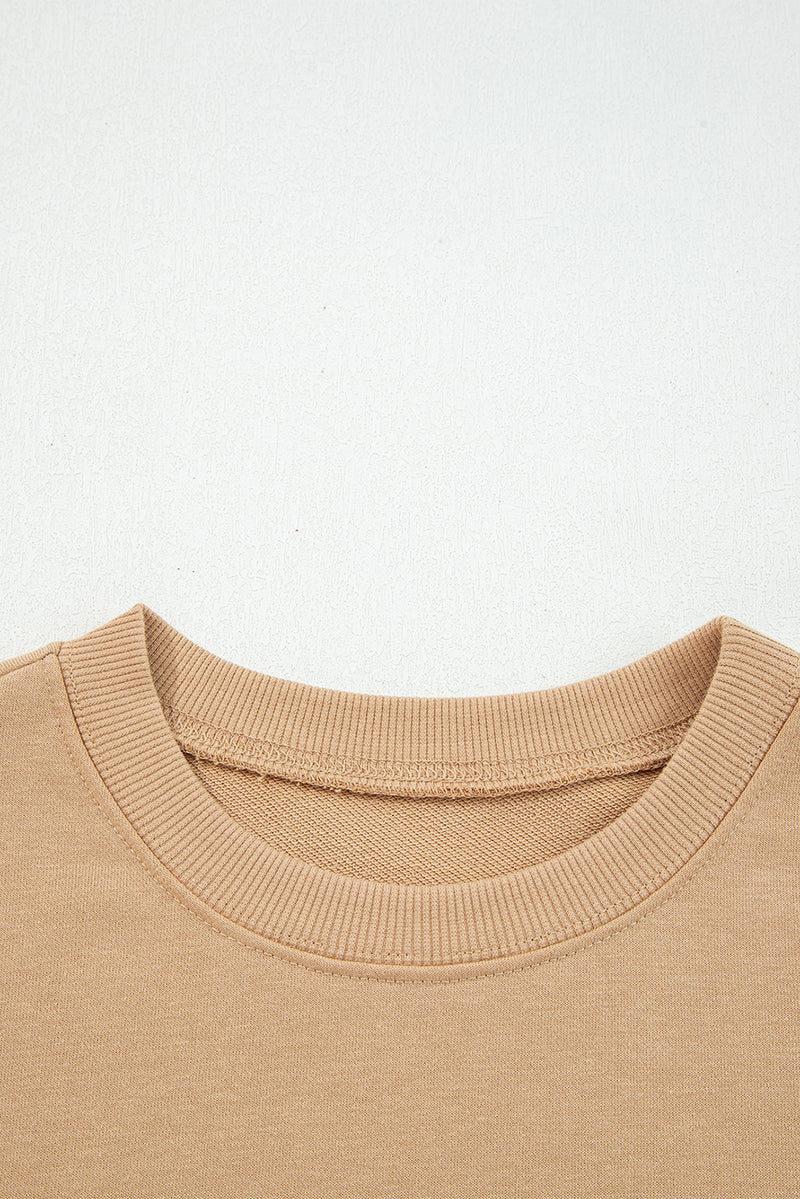 Varsity Striped Detail Drop Shoulder Oversized Sweatshirt