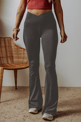 Stylish V Shape High Waist Flared Leggings