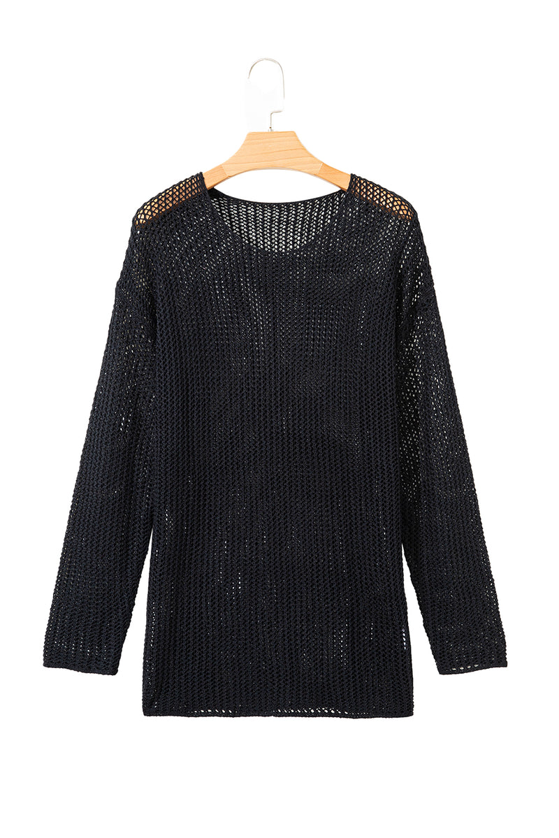 Crochet Hollow-out Jumper Top Sweater
