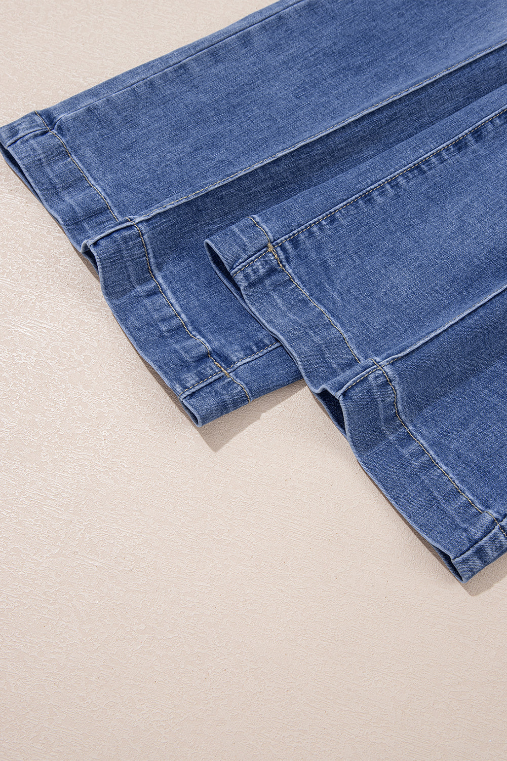 Tailored Center Seam Detail Straight Loose High Rise Jeans
