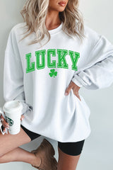 St. Patricks LUCKY Graphic Corded Sweatshirt