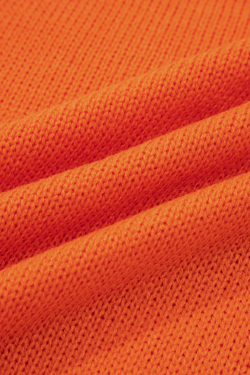 Halloween Spooky Face Hollowed Pattern Casual Sweater