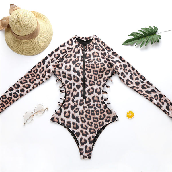Leopard Print One-piece Bikini swimwear