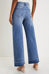 Raw Hem Unique Cuffs Straight High Rise Loose Jeans
