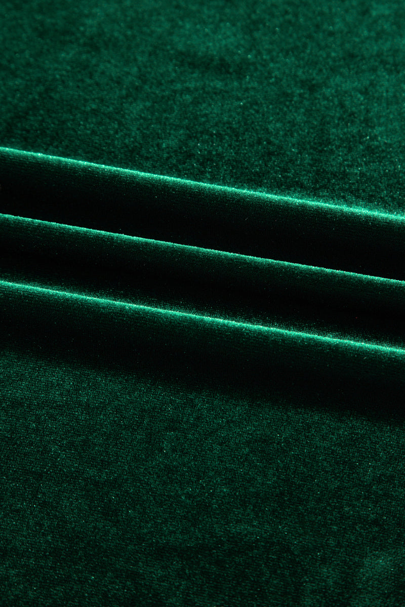 Bowknot Decor High Waist Velvet Mini Dress