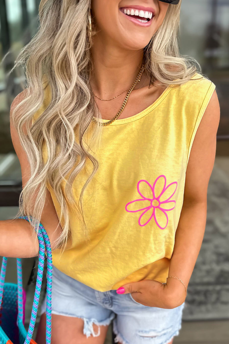 Sun Graphic Casual Tank Top