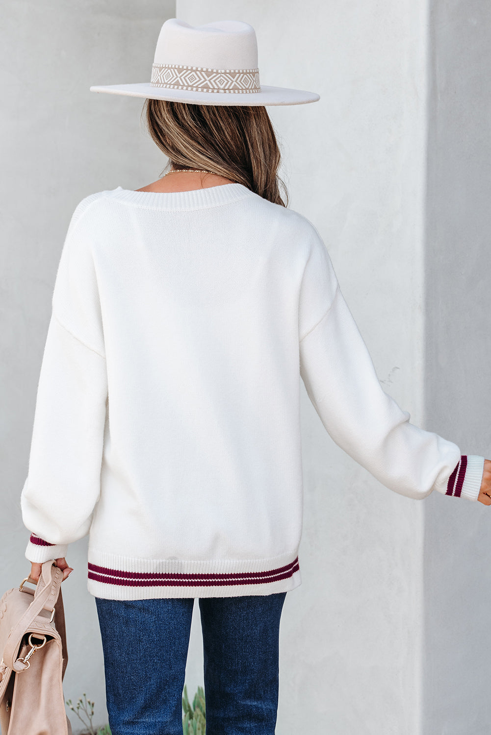 See You Cowboy Embroidered Western Graphic Sweater