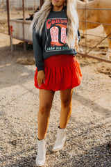 Grey Cowboy Queen Card Drop Shoulder Graphic Sweatshirt