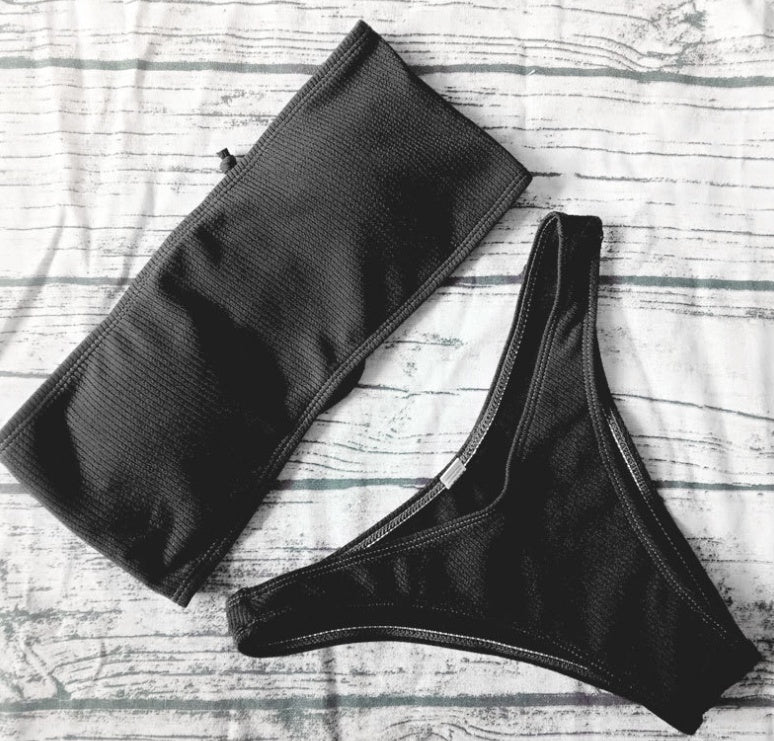 Solid Color Bikini set ladies swimwear