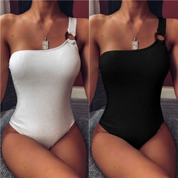 Solid color One-piece bikini swimsuit