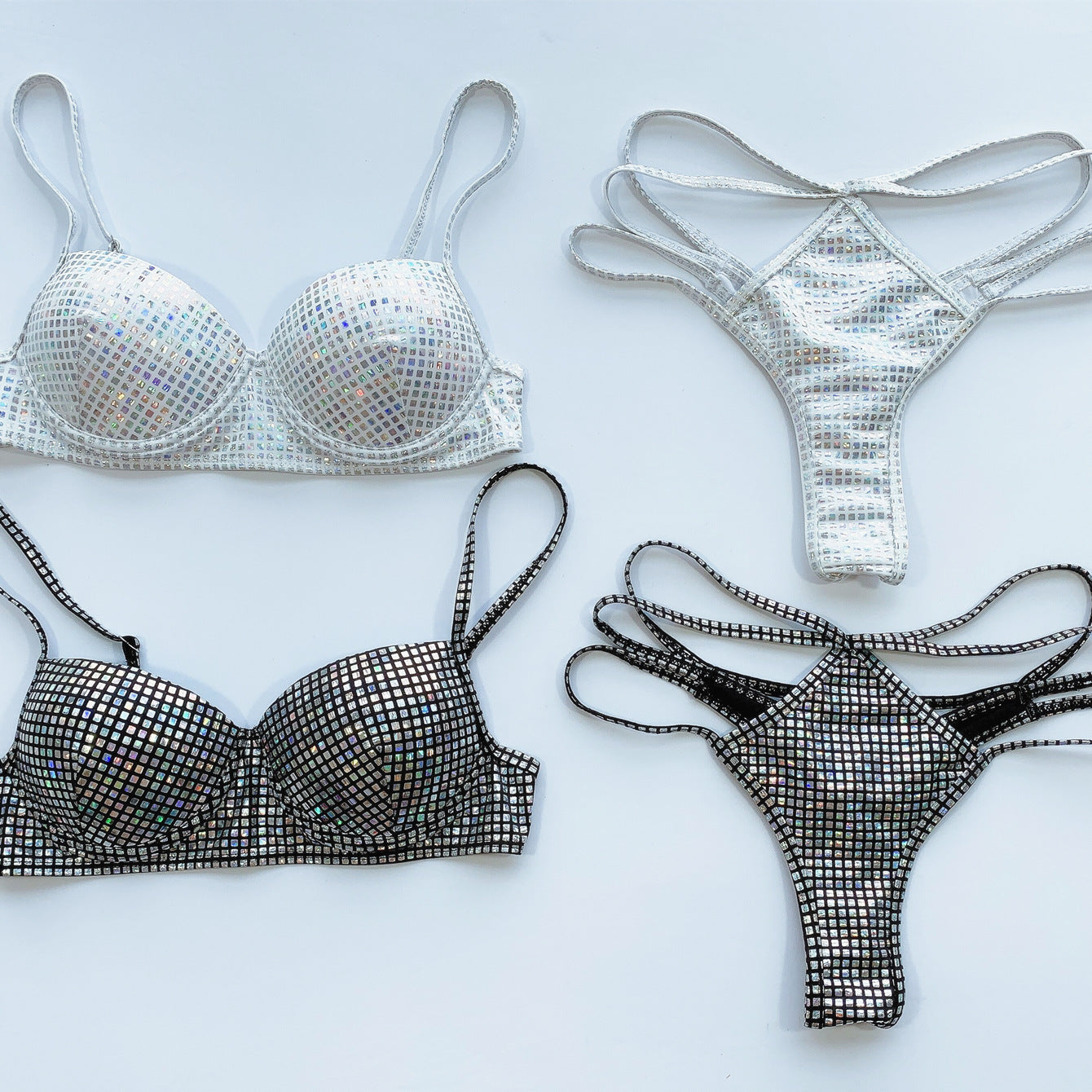 Glitter sequin bikini swimwear
