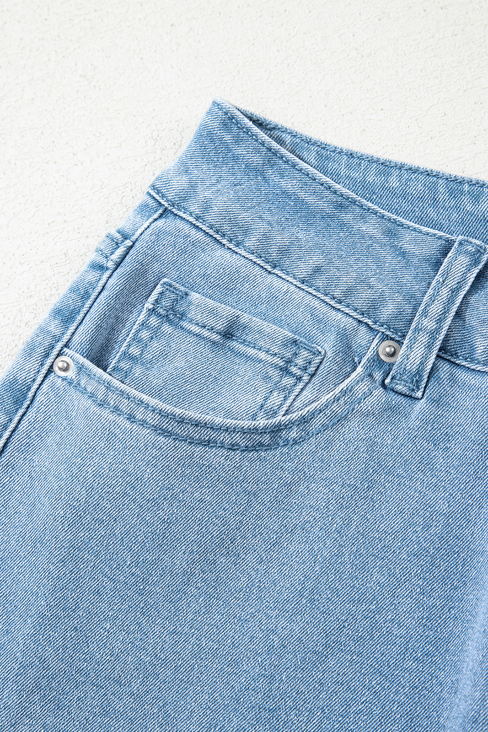 Acid Washed High Rise Cropped Wide Leg Jeans