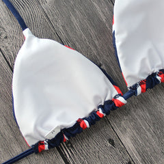 Sexy triangle striped bikini swimwear