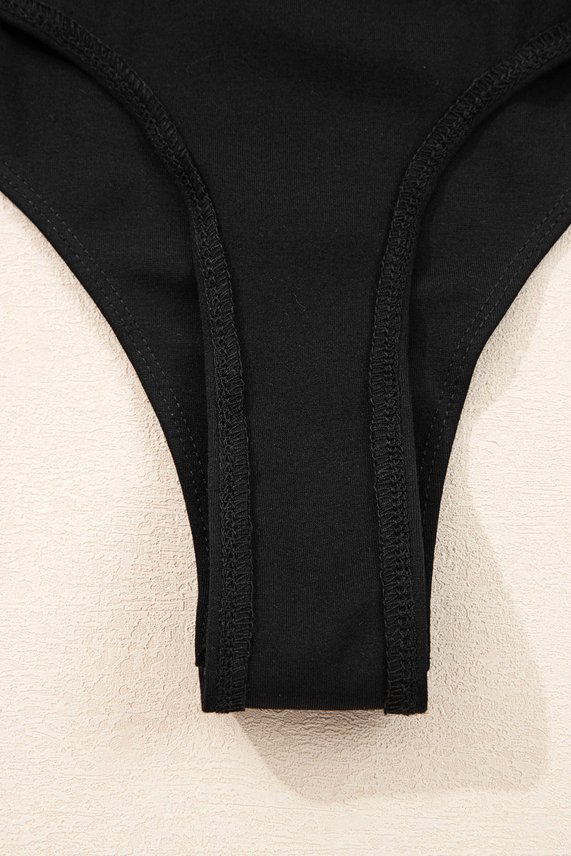 Polka Dot Mesh Long Sleeve Square Neck Bodysuit