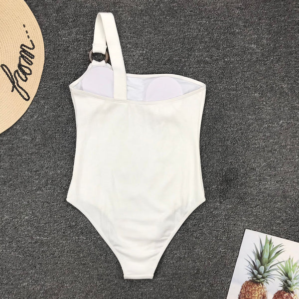 Solid color One-piece bikini swimsuit