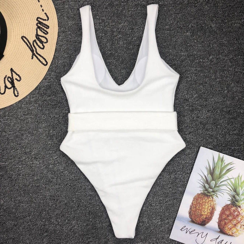 Triangle style Women White Swimsuit