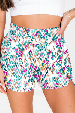 Leopard High Waisted Athletic Shorts