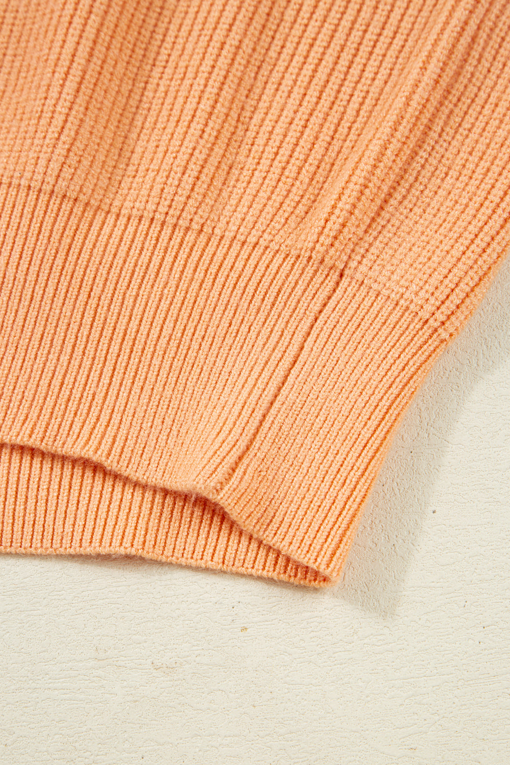Stripe Colorblock Half Zip Oversize Sweater