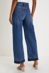 Raw Hem Straight Leg Loose High Waist Jeans