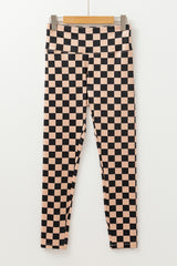 Checkered Pattern High Waist Skinny Leggings