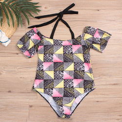 Geometric bikini ladies plus size swimwear