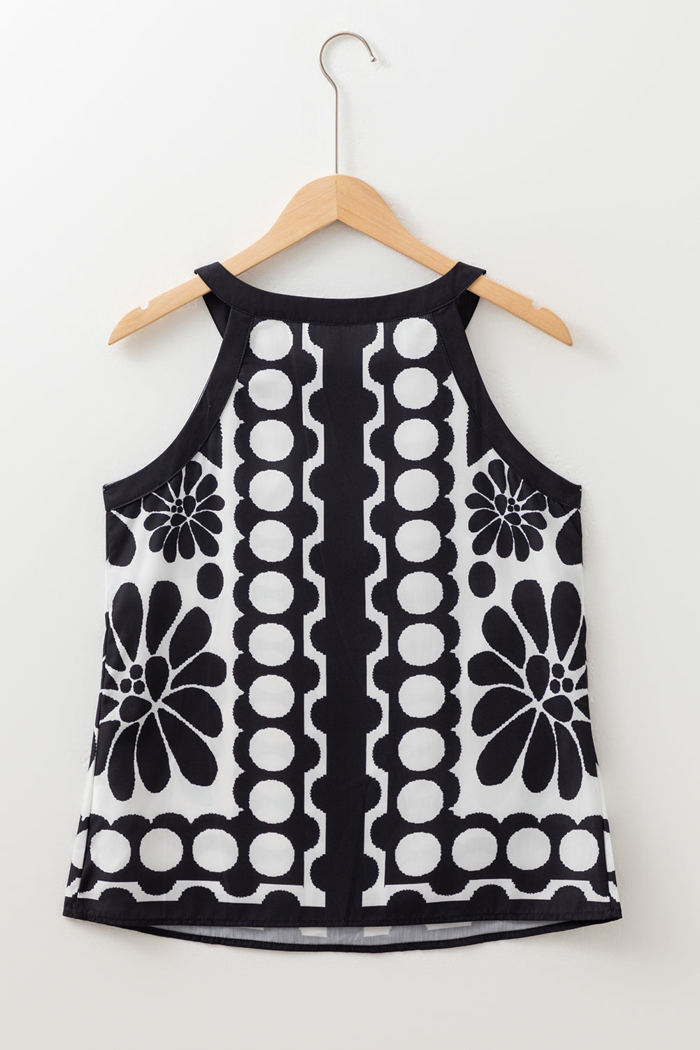 Abstract Dot Flower Print Tank Top