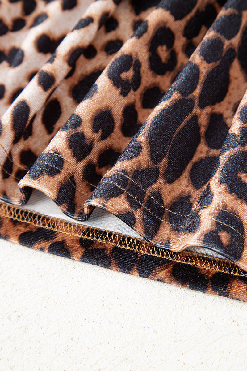 Leopard Tiered Patchwork Hot Mini Skirt