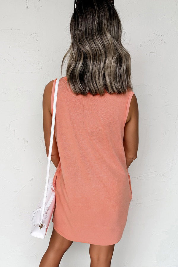 Mineral Wash Tank Mini Dress with Pockets