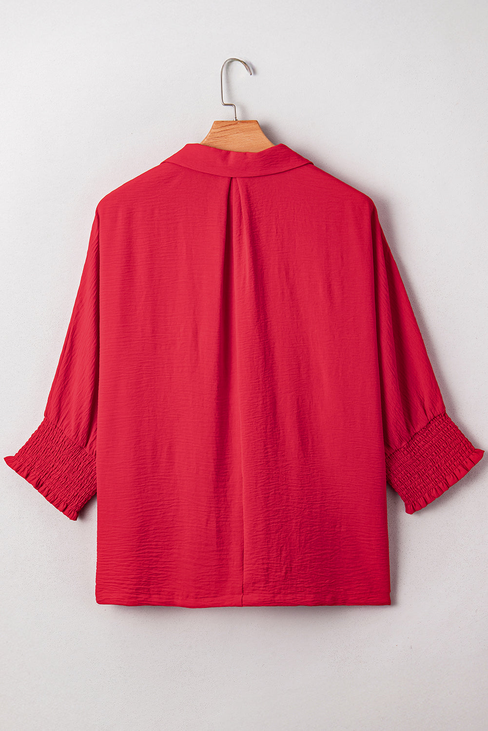 Plus Size Smocked Cuff Dolman Oversized Tunic Blouse