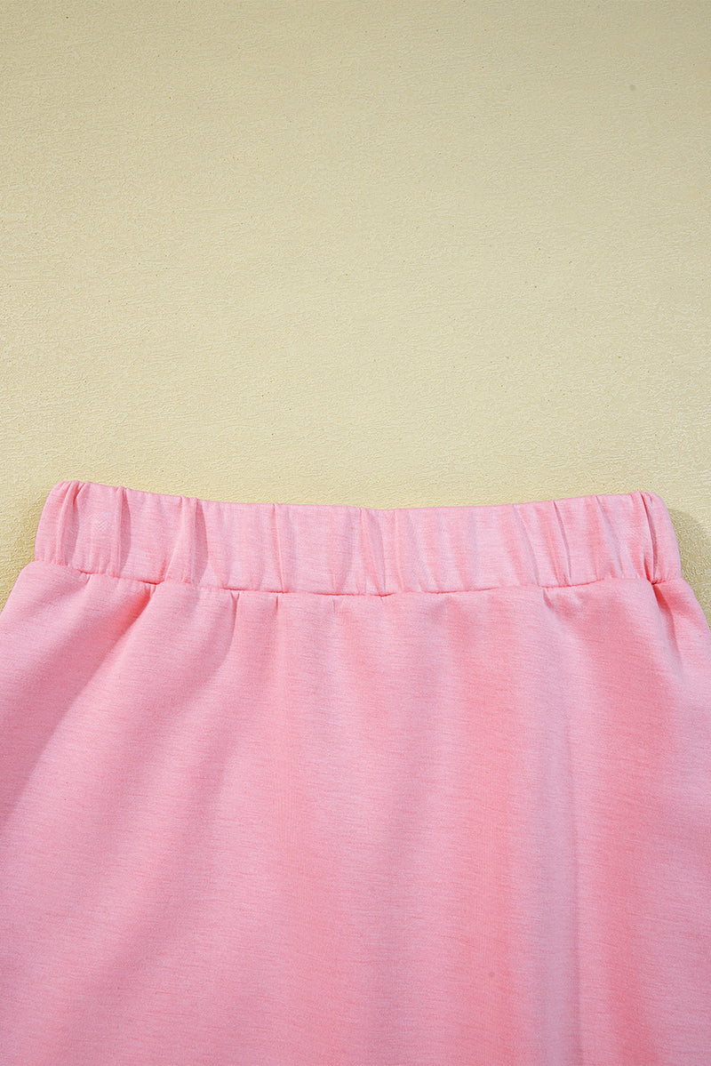 Half Zip Sporty Pullover Mini Skirt 2pcs Outfit