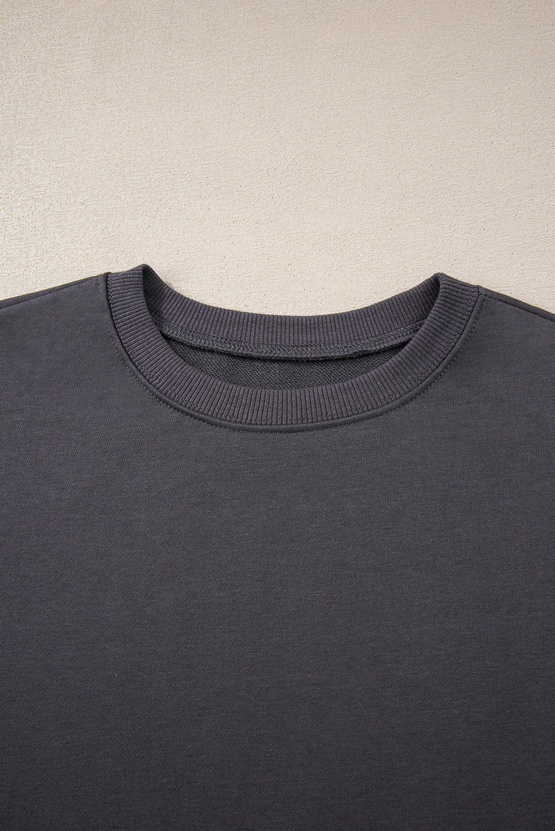 Varsity Striped Detail Drop Shoulder Oversized Sweatshirt