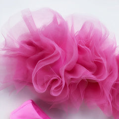 Ruffle Tulle Bandeau Bikini Set swimwear