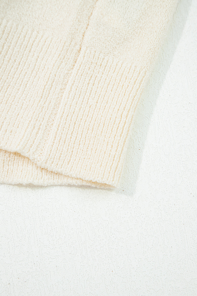 Multicolour Striped Buttoned Front V Neck Drop Shoulder Cardigan Sweater