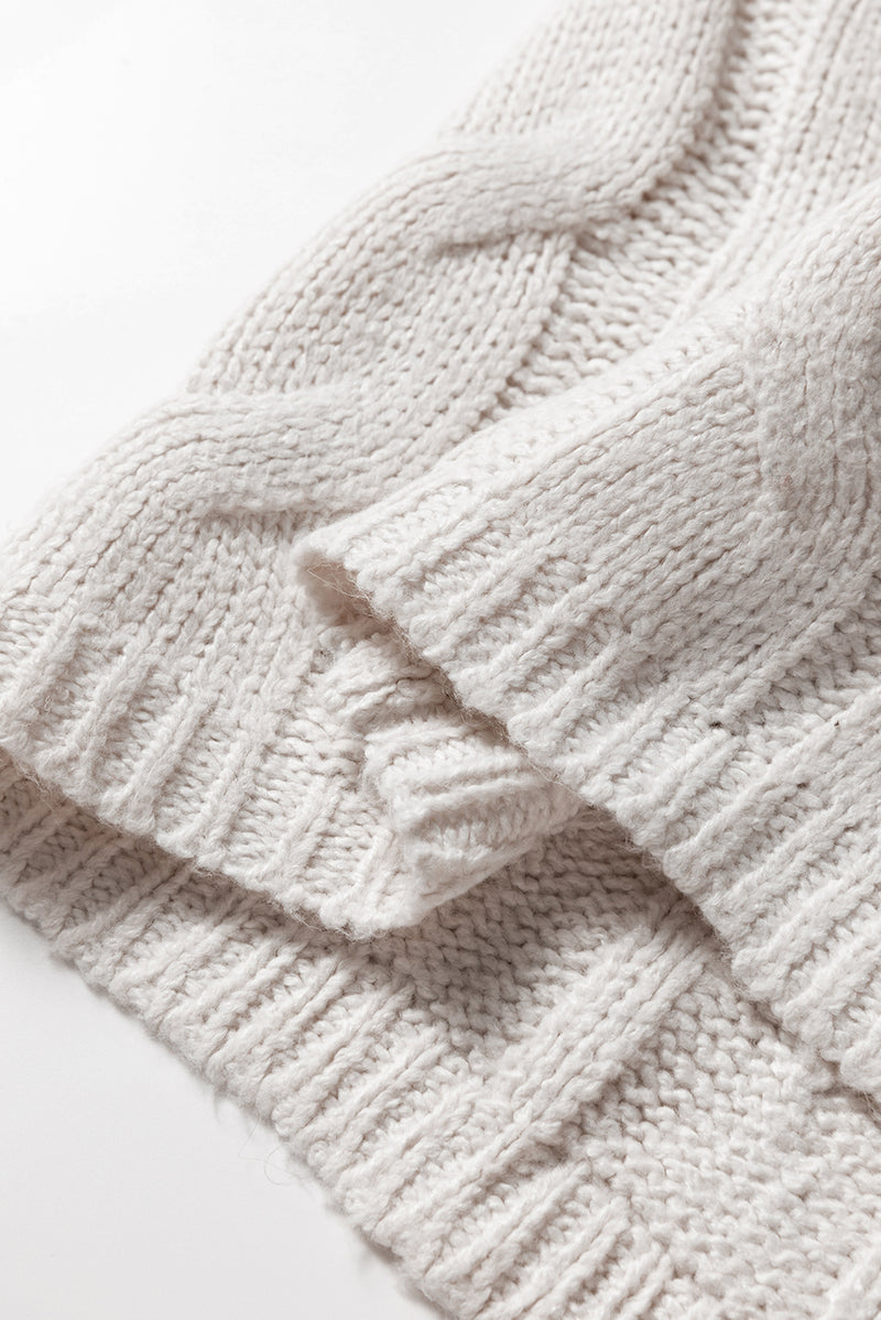 Color Block Patchwork Knotted Back Loose Fit Sweater