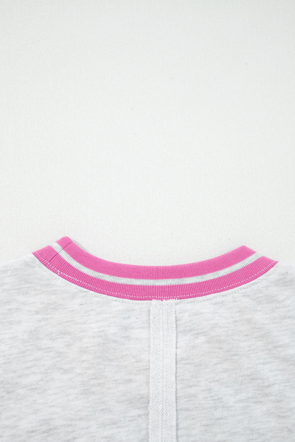 Flower Patch Contrast Trim Crew Neck Sweatshirt
