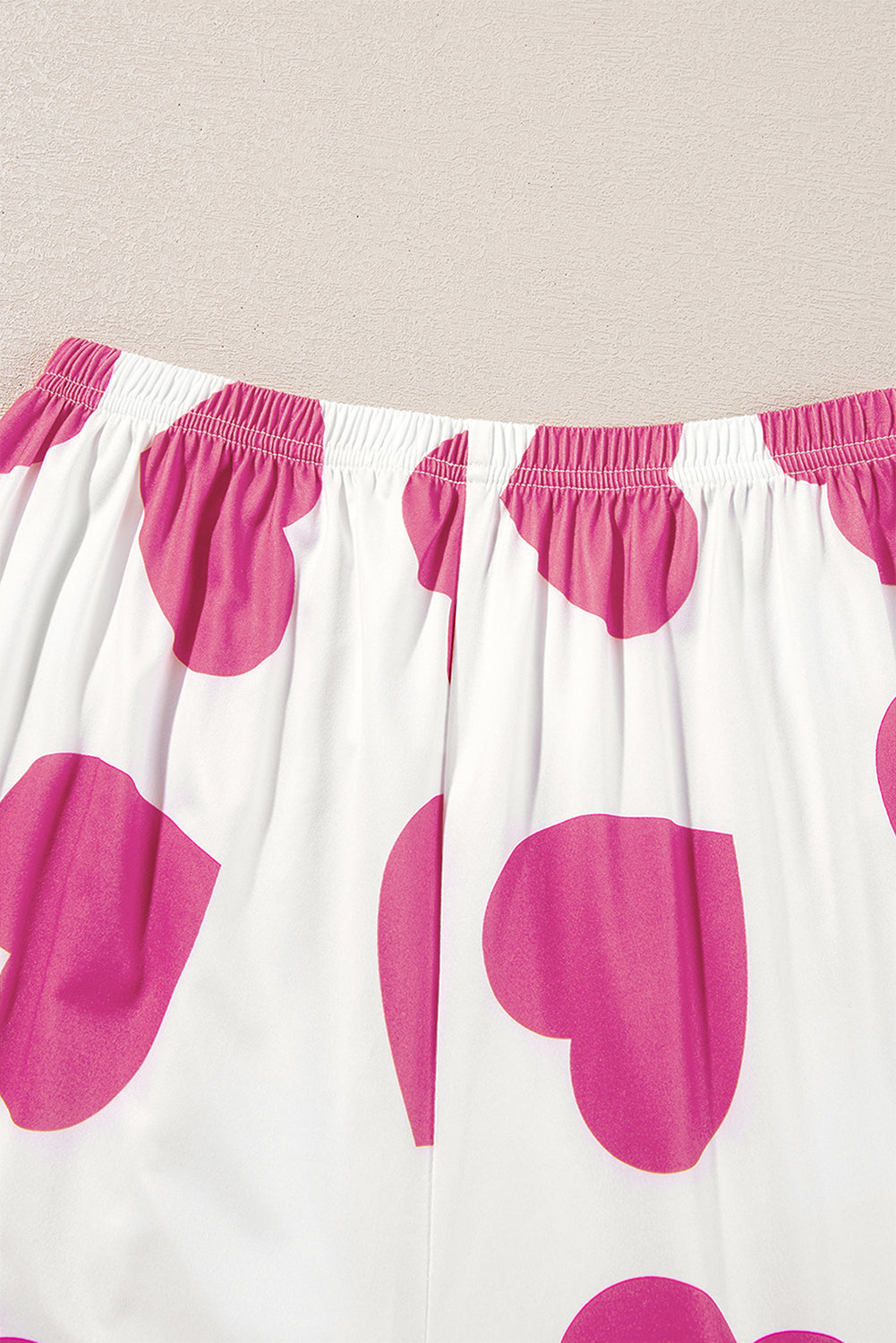 Ruffled Tank Top And Heart Print Pants Lounge Set