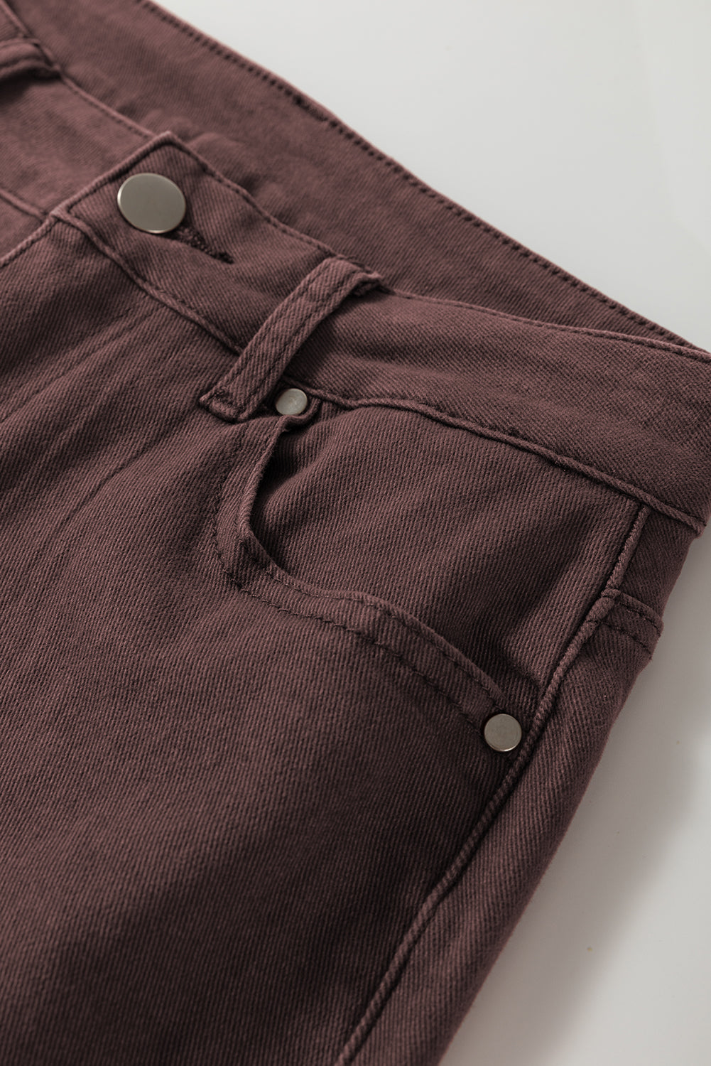 Loose Straight High Waist Solid Color Jeans