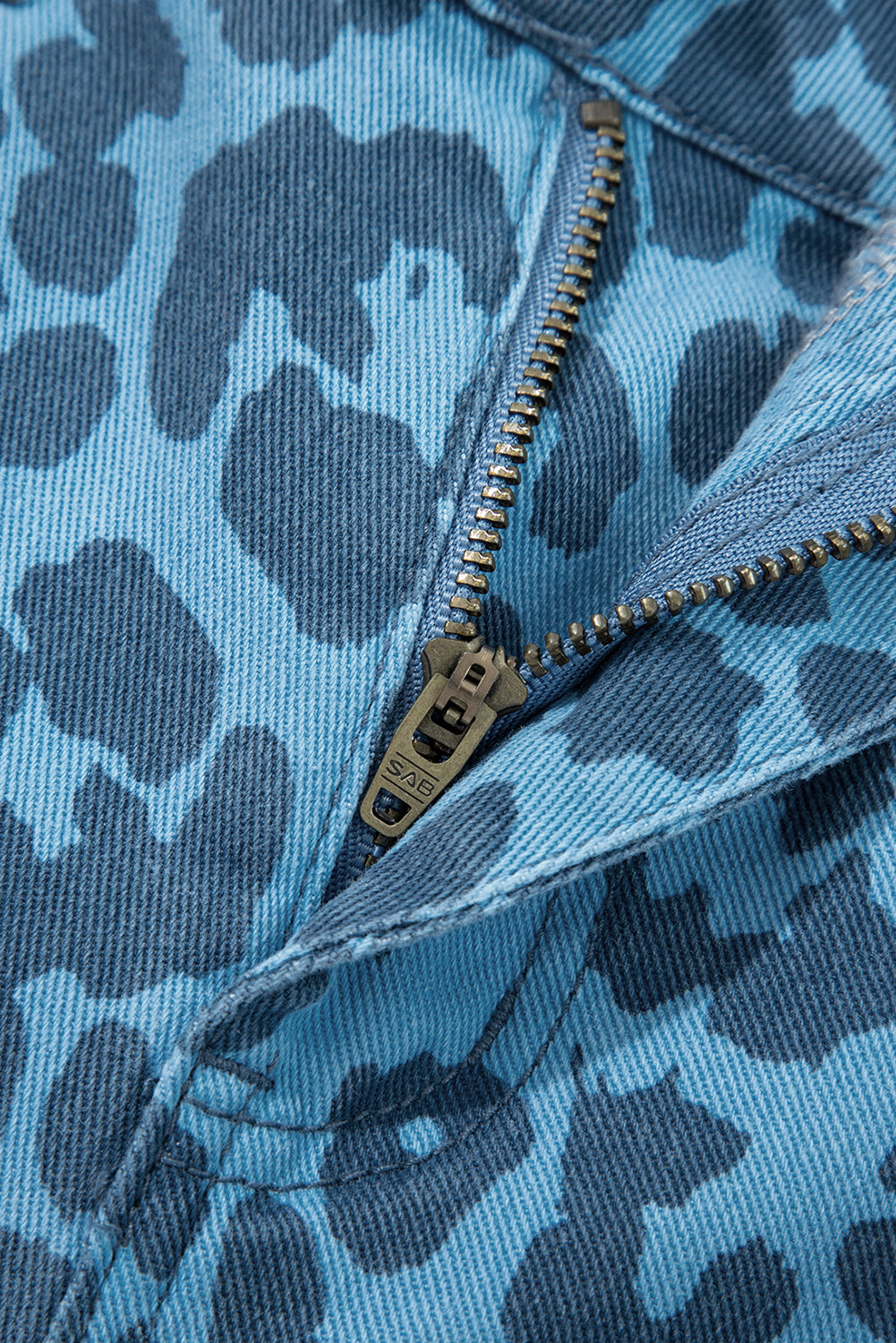 Leopard Print Straight Loose Jeans