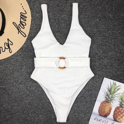 Triangle style Women White Swimsuit