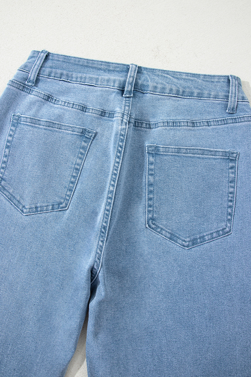 Acid Washed High Rise Cropped Wide Leg Jeans