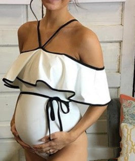 Maternity One-Piece Beach Swimsuit