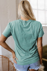 MAMA Printed Mineral Wash Crewneck T Shirt