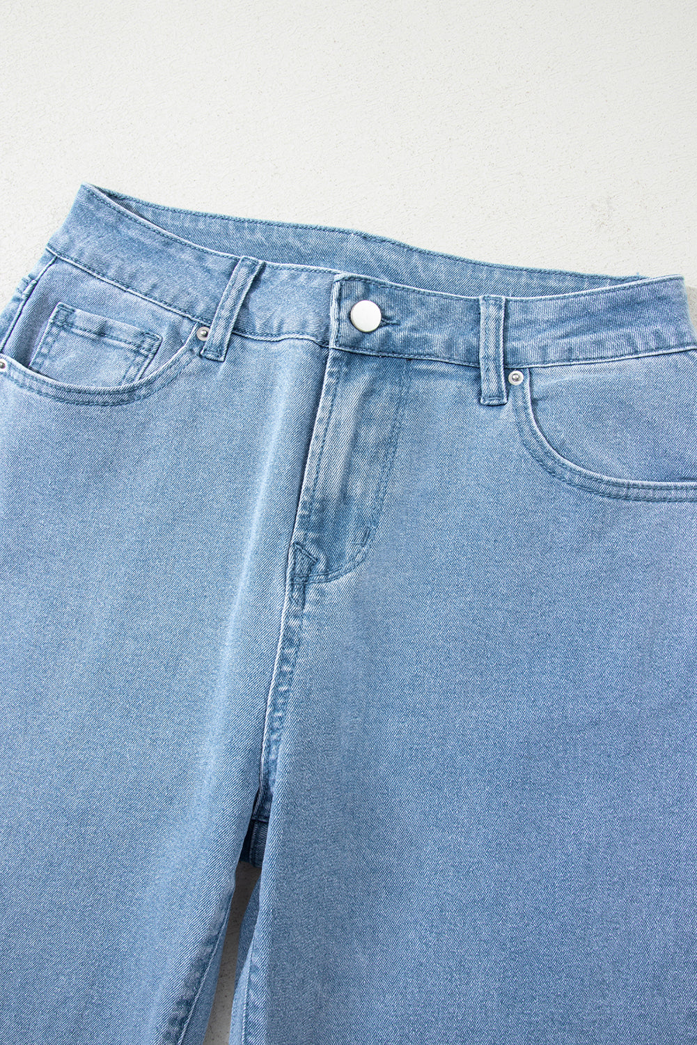 Acid Washed High Rise Cropped Wide Leg Jeans