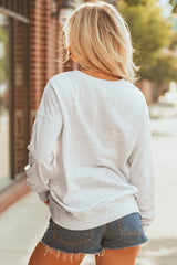 Vintage Washed GAME DAY Graphic Baggy Sweatshirt