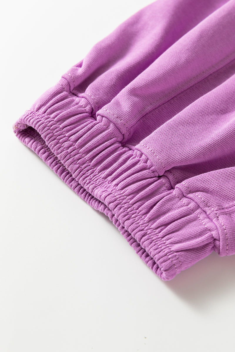 Drawstring Waist Patchwork Solid Color Jogger Pants