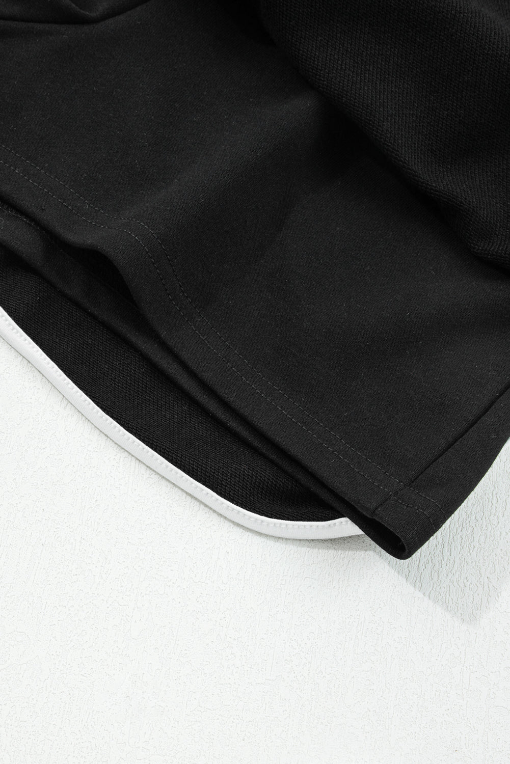 Varsity Stripe Detail Drop Shoulder Pullover Mini Skirt Set