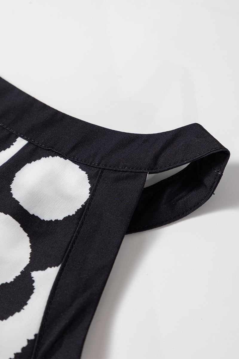 Abstract Dot Flower Print Tank Top